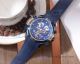 Perfect Replica Hublot Blue On Rose Gold Bezel Blue Dial Chronograph 45mm Watch (2)_th.jpg